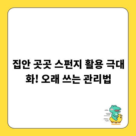 집안 곳곳 스펀지 활용 극대화! 오래 쓰는 관리법
