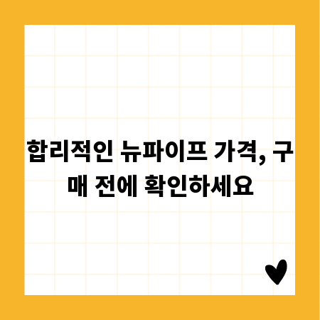 합리적인 뉴파이프 가격, 구매 전에 확인하세요