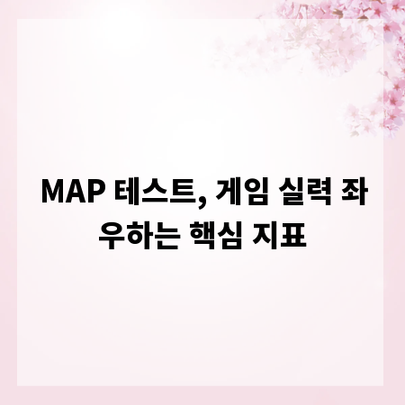 MAP 테스트, 게임 실력 좌우하는 핵심 지표