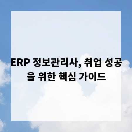 ERP 정보관리사, 취업 성공을 위한 핵심 가이드