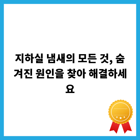 축축한 지하실 냄새, 이제는 시원하게 날려버리세요