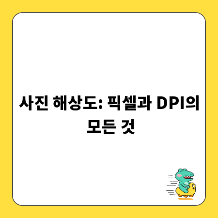 사진 해상도: 픽셀과 DPI의 모든 것