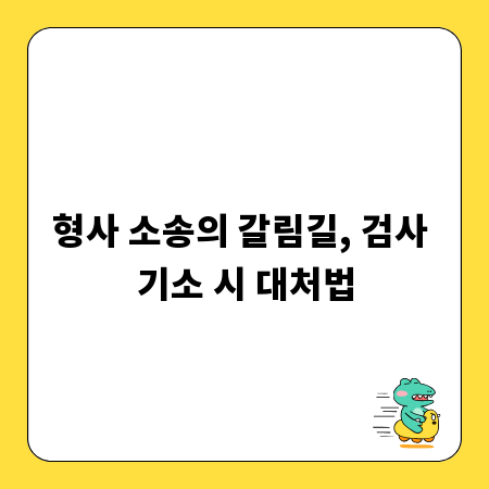 형사 소송의 갈림길, 검사 기소 시 대처법