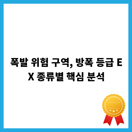 폭발 위험 구역, 방폭 등급 EX 종류별 핵심 분석