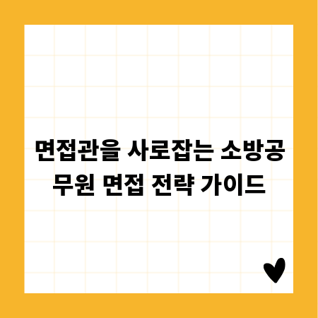 면접관을 사로잡는 소방공무원 면접 전략 가이드