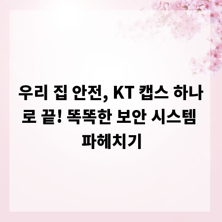 우리 집 안전, KT 캡스 하나로 끝! 똑똑한 보안 시스템 파헤치기
