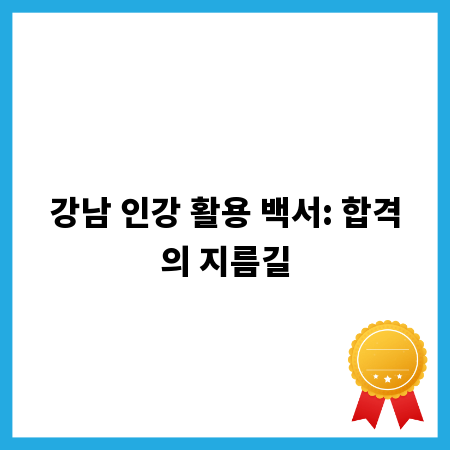 강남 인강 활용 백서: 합격의 지름길