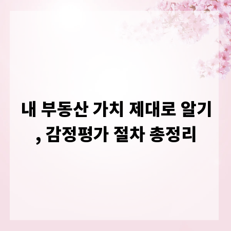 내 부동산 가치 제대로 알기, 감정평가 절차 총정리