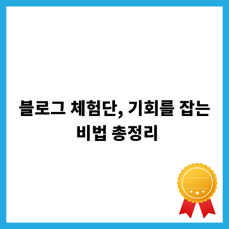블로그 체험단, 기회를 잡는 비법 총정리