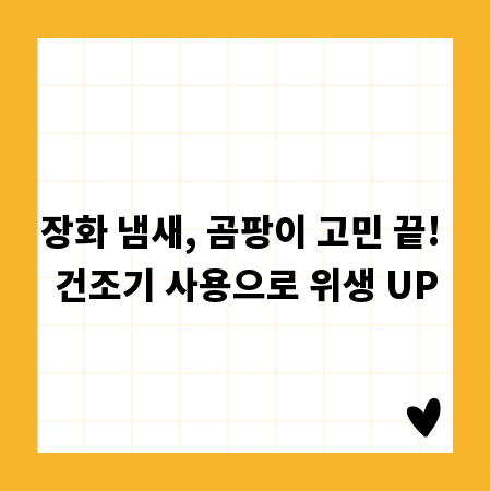 장화 냄새, 곰팡이 고민 끝! 건조기 사용으로 위생 UP