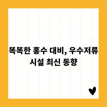 똑똑한 홍수 대비, 우수저류시설 최신 동향