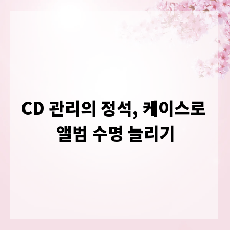 CD 관리의 정석, 케이스로 앨범 수명 늘리기