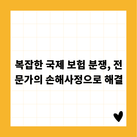 복잡한 국제 보험 분쟁, 전문가의 손해사정으로 해결