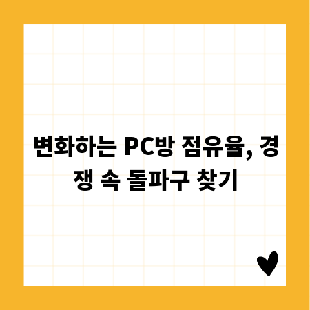 변화하는 PC방 점유율, 경쟁 속 돌파구 찾기