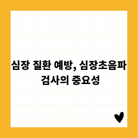 심장 질환 예방, 심장초음파 검사의 중요성