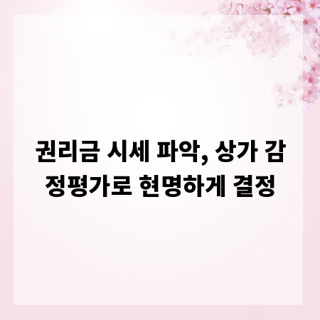 권리금 시세 파악, 상가 감정평가로 현명하게 결정