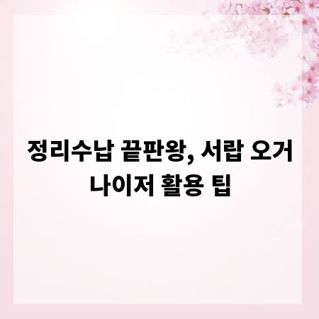정리수납 끝판왕, 서랍 오거나이저 활용 팁