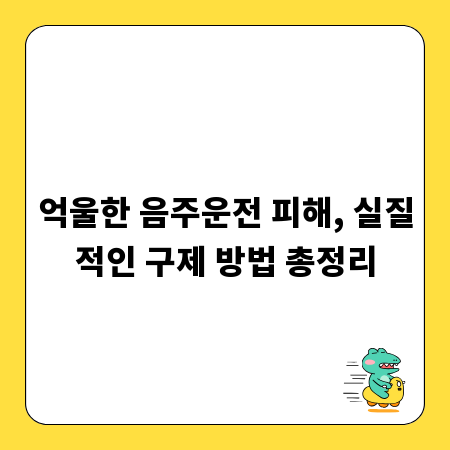 억울한 음주운전 피해, 실질적인 구제 방법 총정리