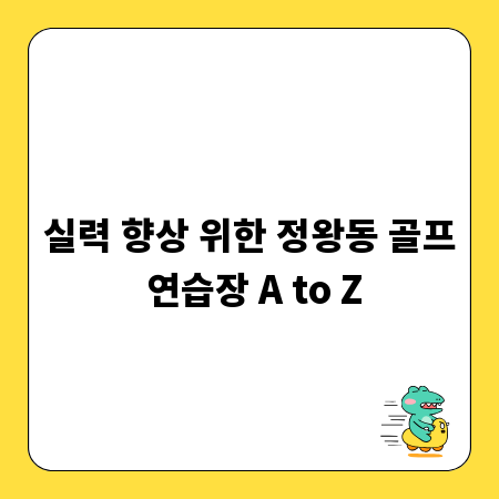 실력 향상 위한 정왕동 골프 연습장 A to Z