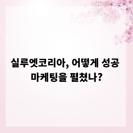 실루엣코리아, 어떻게 성공 마케팅을 펼쳤나?