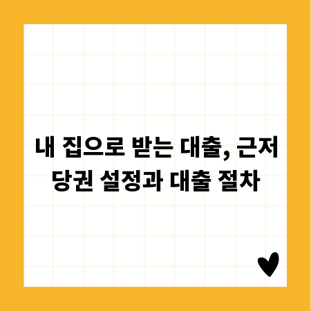 내 집으로 받는 대출, 근저당권 설정과 대출 절차