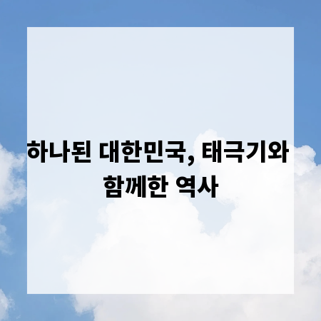 하나된 대한민국, 태극기와 함께한 역사