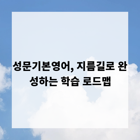 성문기본영어, 지름길로 완성하는 학습 로드맵