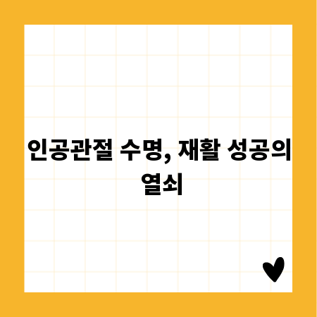 인공관절 수명, 재활 성공의 열쇠