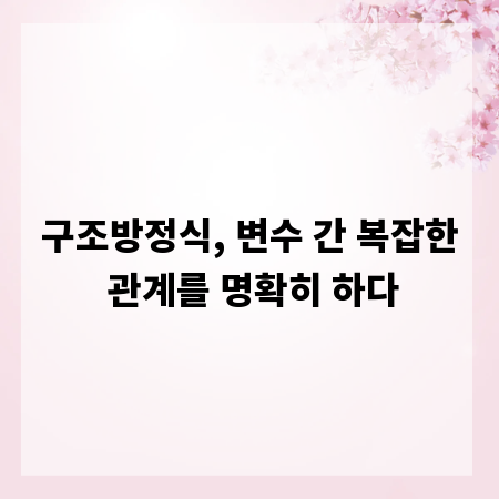 구조방정식, 변수 간 복잡한 관계를 명확히 하다