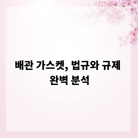 배관 가스켓, 법규와 규제 완벽 분석