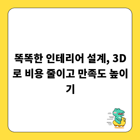 똑똑한 인테리어 설계, 3D로 비용 줄이고 만족도 높이기