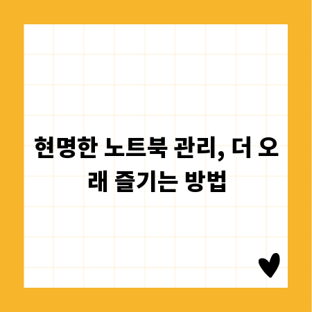 현명한 노트북 관리, 더 오래 즐기는 방법
