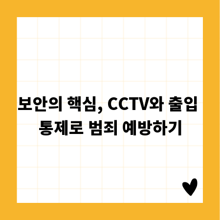 빈틈없는 방범, CCTV 및 출입 통제 시스템 구축 전략