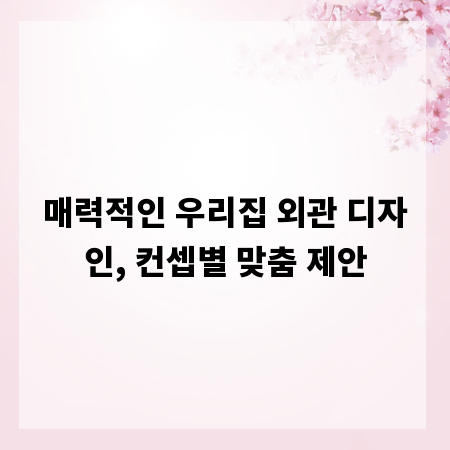 매력적인 우리집 외관 디자인, 컨셉별 맞춤 제안