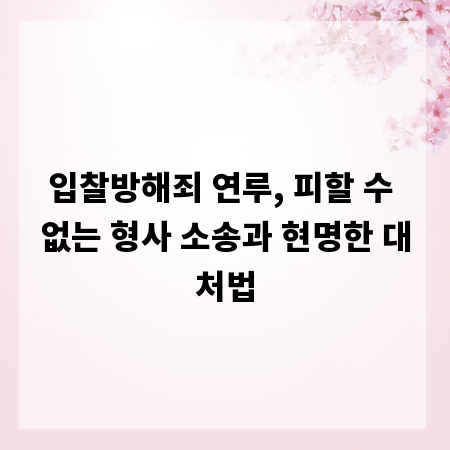 입찰방해죄 연루, 피할 수 없는 형사 소송과 현명한 대처법