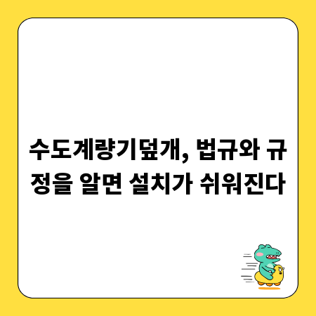 수도계량기덮개, 법규와 규정을 알면 설치가 쉬워진다