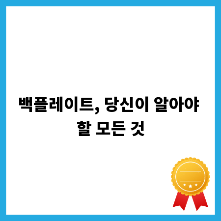 백플레이트, 당신이 알아야 할 모든 것