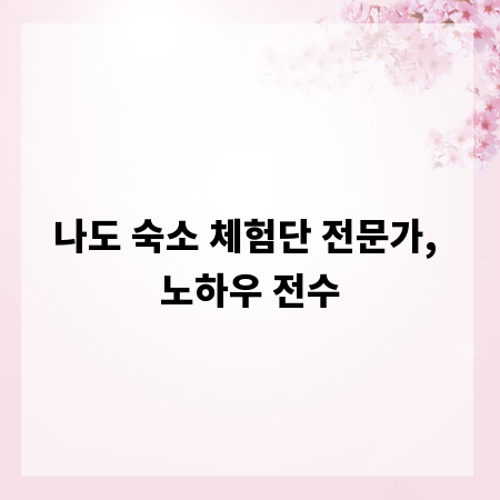 나도 숙소 체험단 전문가, 노하우 전수