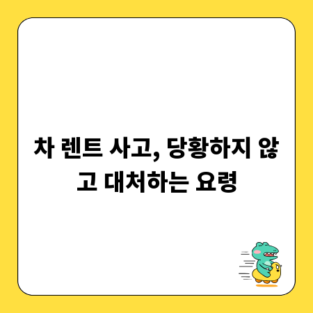 차 렌트 사고, 당황하지 않고 대처하는 요령