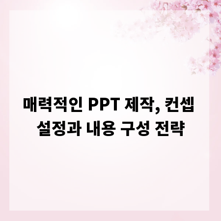 매력적인 PPT 제작, 컨셉 설정과 내용 구성 전략