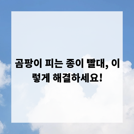 곰팡이 피는 종이 빨대, 이렇게 해결하세요!