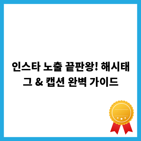인스타 노출 끝판왕! 해시태그 & 캡션 완벽 가이드