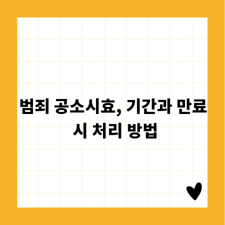 범죄 공소시효, 기간과 만료 시 처리 방법