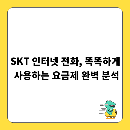 SKT 인터넷 전화, 똑똑하게 사용하는 요금제 완벽 분석