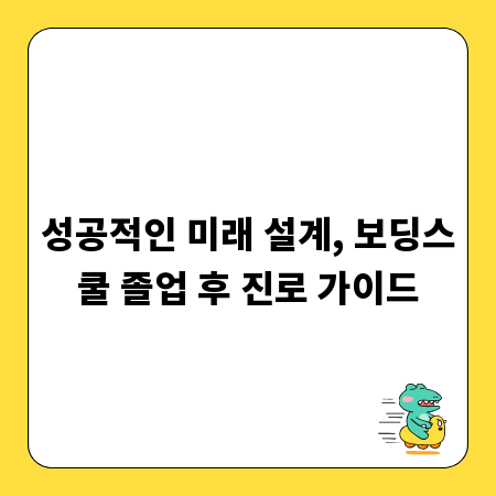 성공적인 미래 설계, 보딩스쿨 졸업 후 진로 가이드