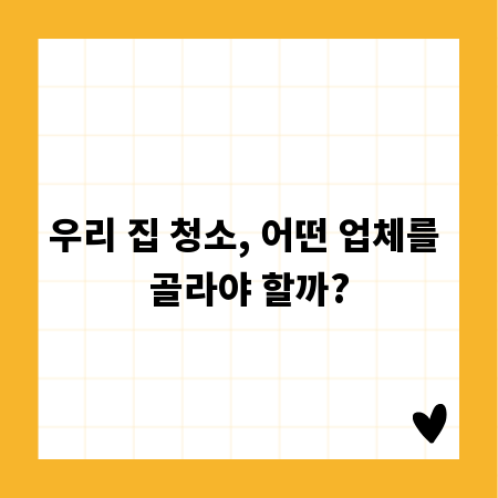우리 집 청소, 어떤 업체를 골라야 할까?